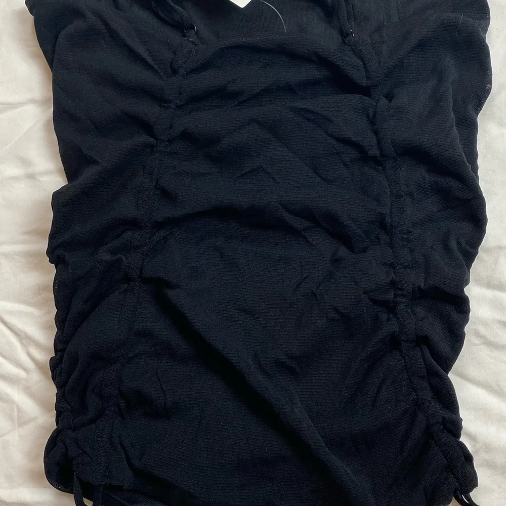 NWT Urban Outfitters Ruched Drawstring Mesh Tank S - Picture 6 of 6
